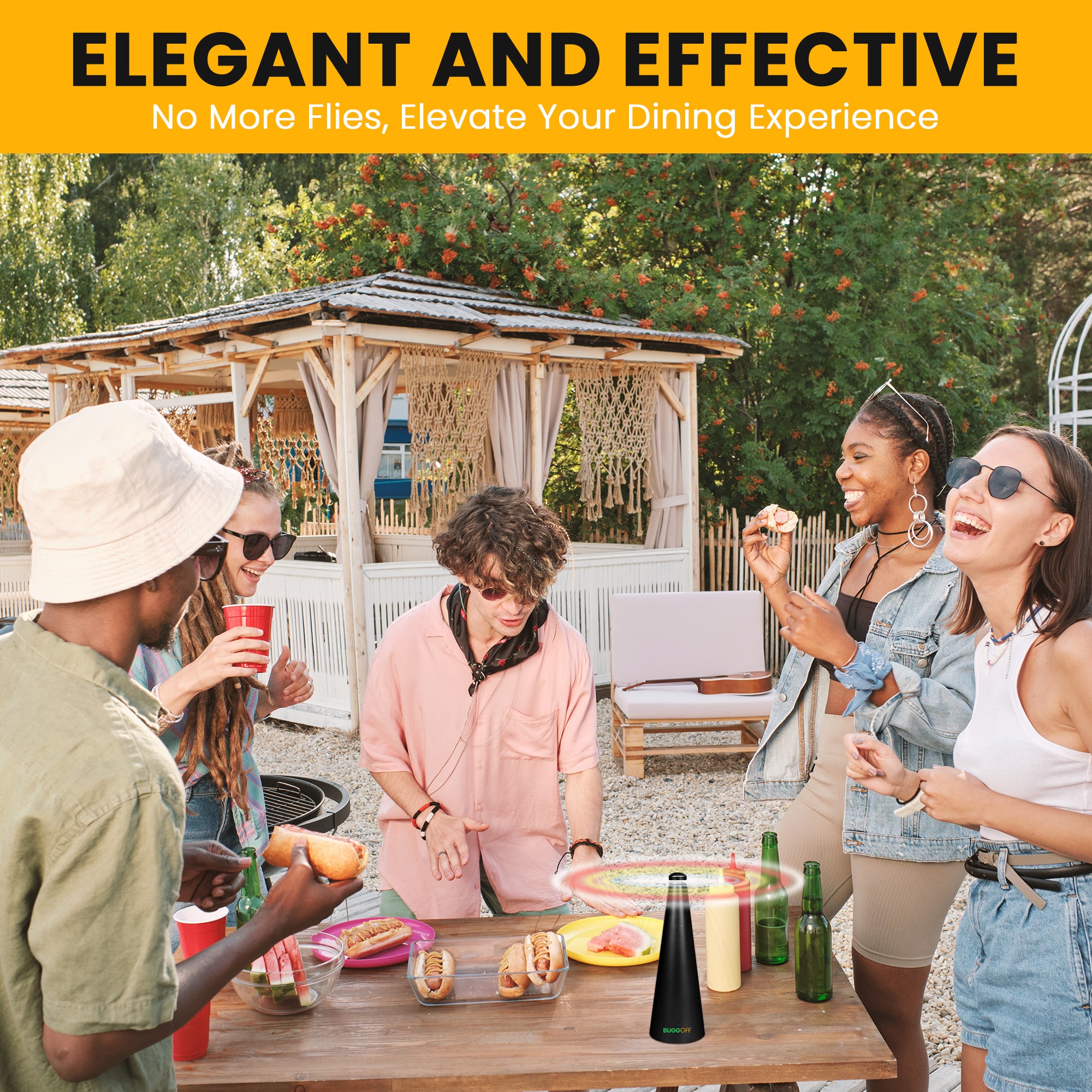 Ventilateur anti-mouches et insectes volants avec deux pales, à poser sur une table ou à suspendre, alimenté par piles ou par prise 5 V, piles NON incluses. Lames sûres avec arrêt automatique 