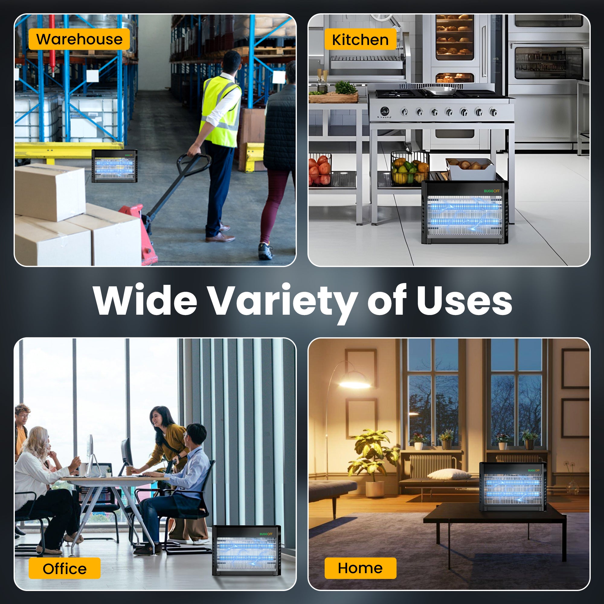 Tue-insectes électrique d'intérieur, 3500 volts de puissance étonnante, 20 watts, tue les moustiques, les moucherons, les mouches et plus encore. Garantie de 5 ans, 2 ampoules de rechange gratuites