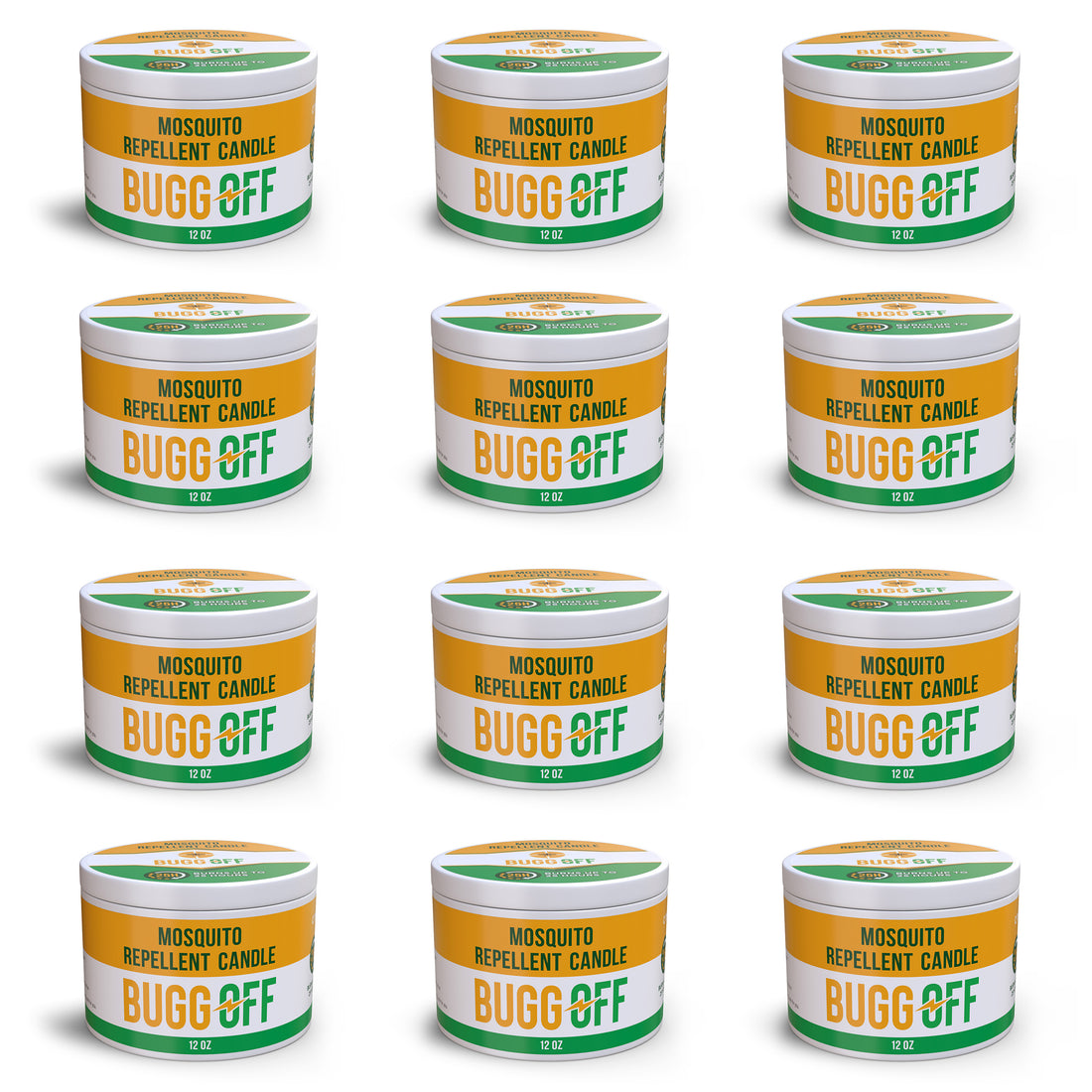 Natural & Effective Mosquito Citronella Repellent Candle & Tin (8oz)