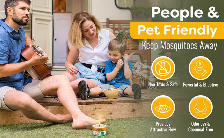 Natural & Effective Mosquito Citronella Repellent Candle & Tin (8oz)