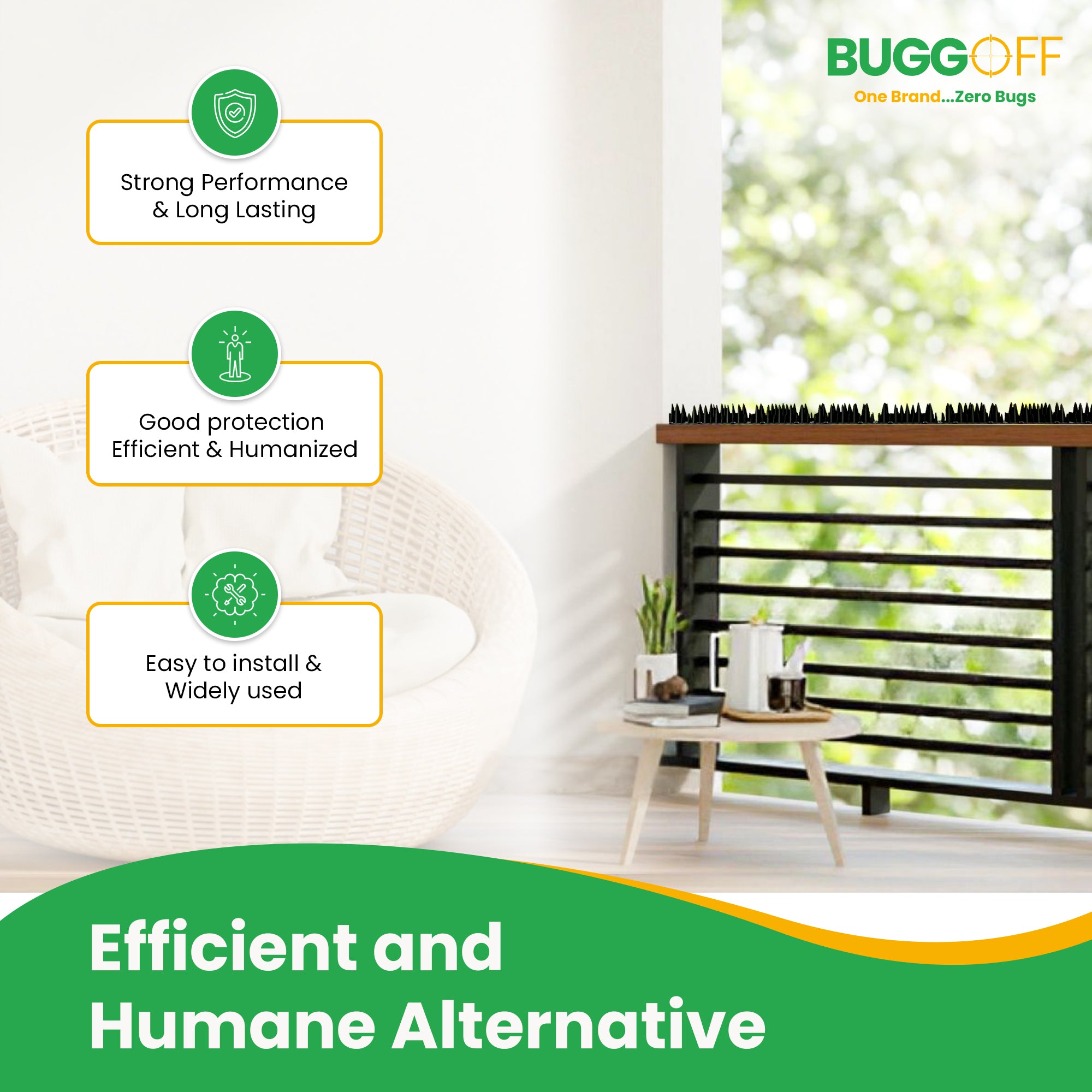 Pics anti-oiseaux et anti-rongeurs, motif de pics unique qui dissuade efficacement les pigeons, les écureuils et les ratons laveurs embêtants. S'installe sur les clôtures, les portails, les toits, les murs et plus encore !